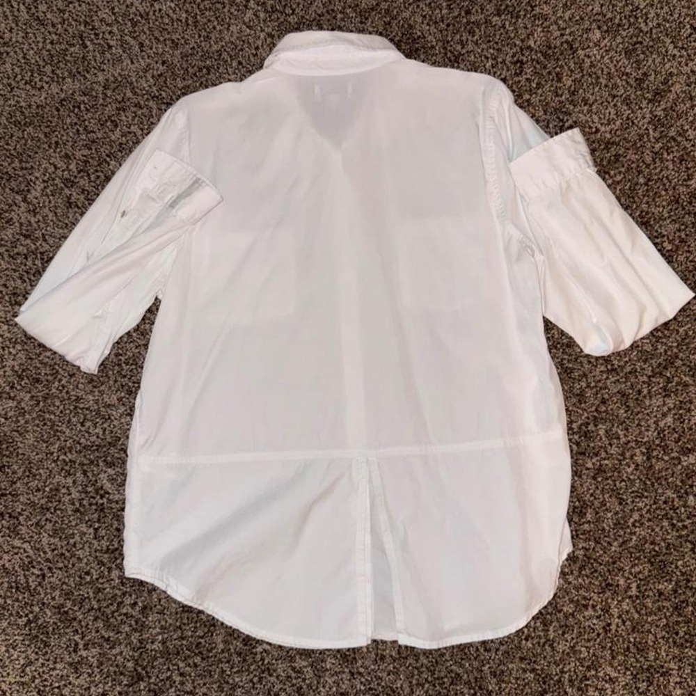 White Lucky Brand button up lyocell shirt size L - Picture 3 of 7
